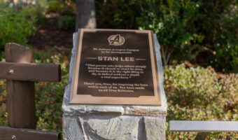 stan lee plaque disneyland avengers campus